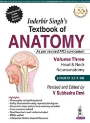 Inderbir Singh’S Textbook Of Anatomy Volume 3 Head & Neck and Neuroanatomy, 7th Edition