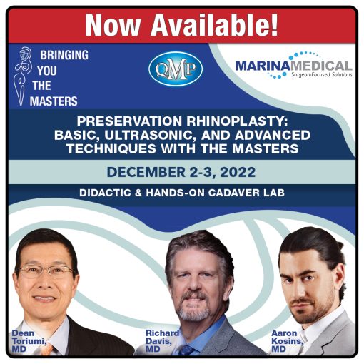 QMP BYTM 6: Preservation Rhinoplasty: Basic, Ultrasonic, And Advanced Techniques With The Masters (Videos)